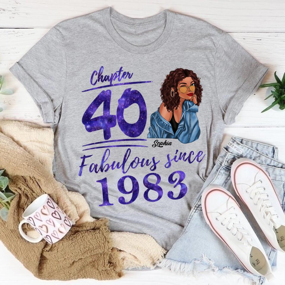 40th Birthday Shirts, Custom Birthday Shirts, Turning 40 Shirt, Gifts For Women Turning 40, 40 And Fabulous Shirt, 1983 Shirt, 40th Birthday Shirts For Her