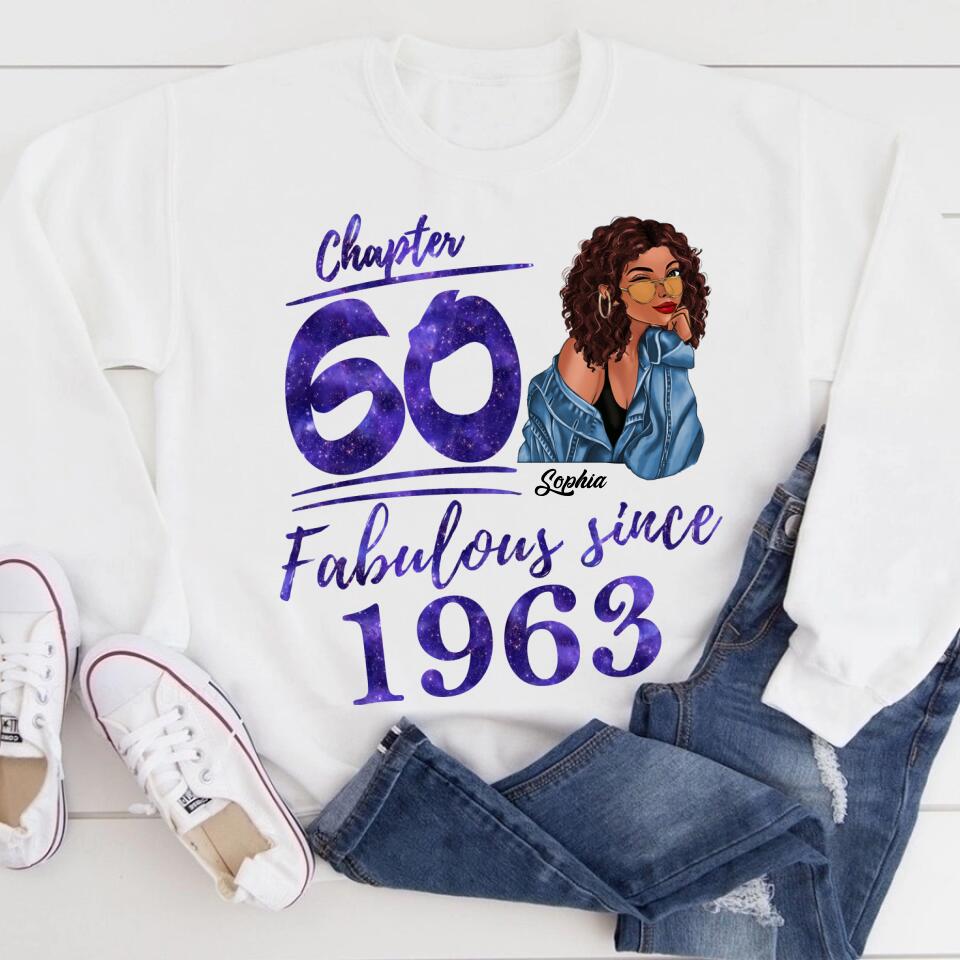 60th Birthday Shirts, Custom Birthday Shirts, Turning 60 Shirt, Gifts For Women Turning 60, 60 And Fabulous Shirt, 1963 Shirt, 50th Birthday Shirts For Her