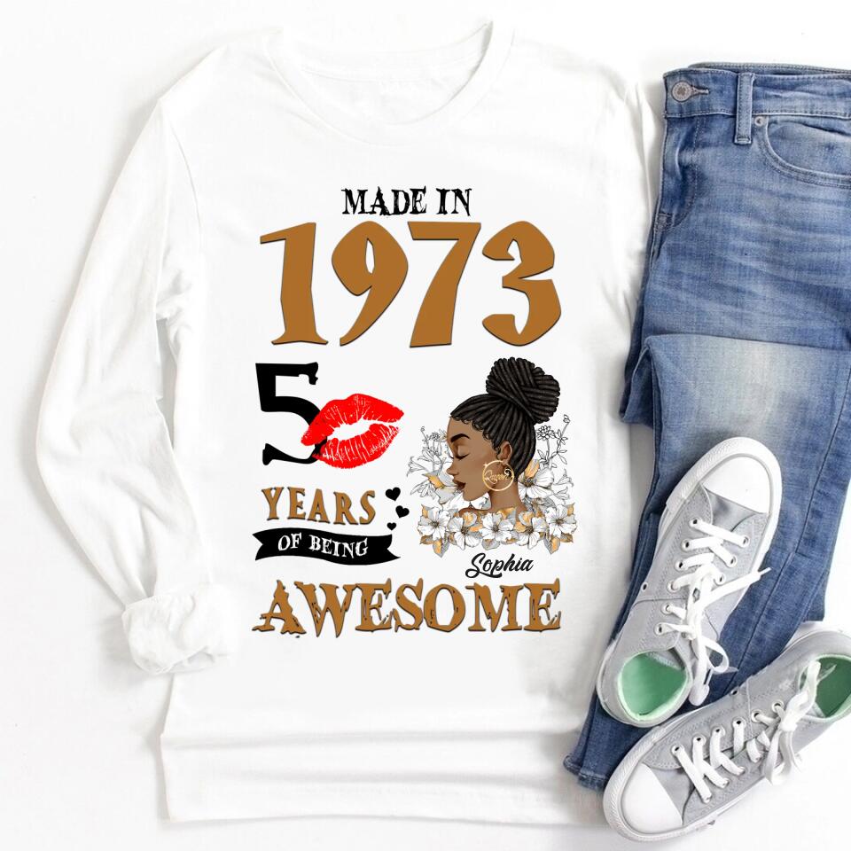 50th Birthday Shirts, Custom Birthday Shirts, Turning 50 Shirt, Gifts For Women Turning 50, 50 And Fabulous Shirt, 1973 Shirt, 50th Birthday Shirts For Her