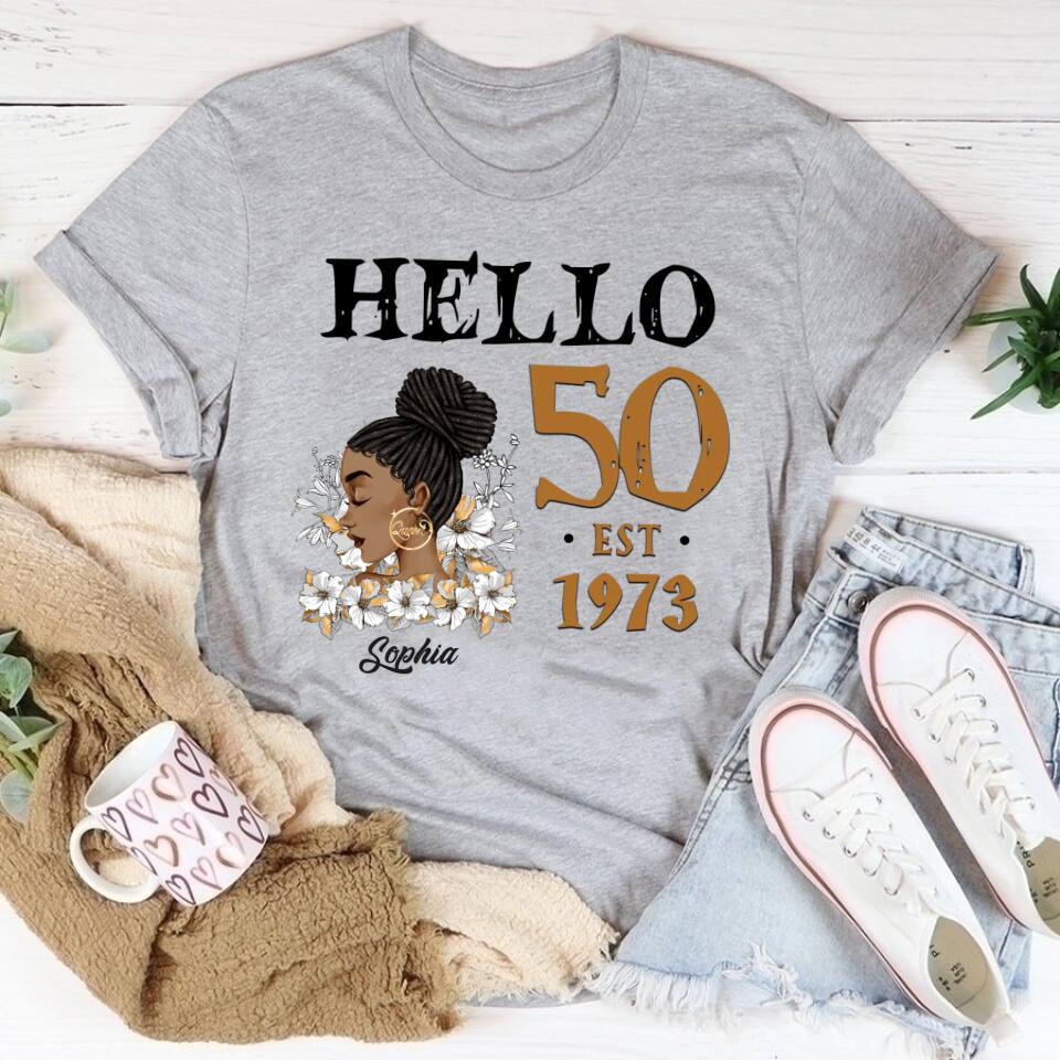 50th Birthday Shirts, Custom Birthday Shirts, Turning 50 Shirt, Gifts For Women Turning 50, 50 And Fabulous Shirt, 1973 Shirt, 50th Birthday Shirts For Her
