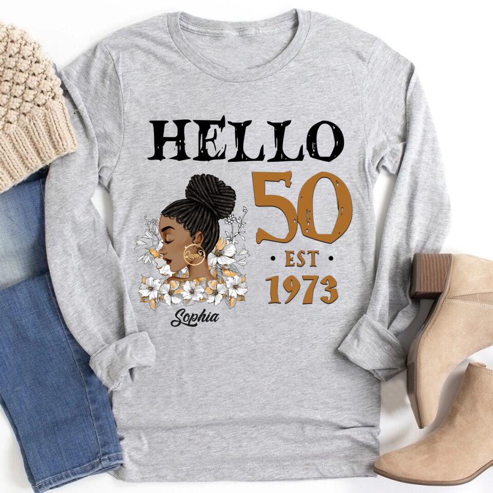 50th Birthday Shirts, Custom Birthday Shirts, Turning 50 Shirt, Gifts For Women Turning 50, 50 And Fabulous Shirt, 1973 Shirt, 50th Birthday Shirts For Her
