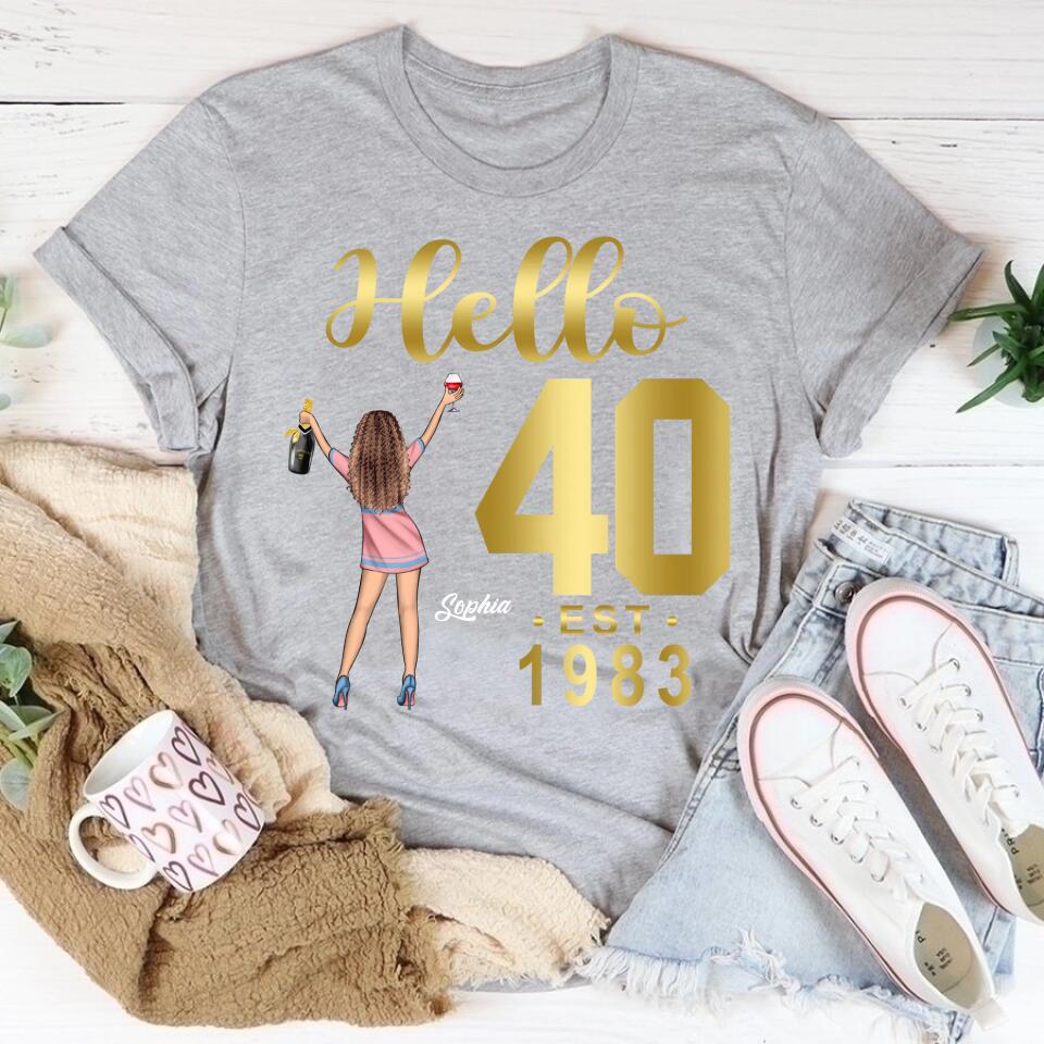 40th birthday shirts for her, Personalised 50th birthday gifts, 1983 t shirt, 40 and fabulous shirt, 40th birthday shirt ideas, gift ideas 40th birthday woman