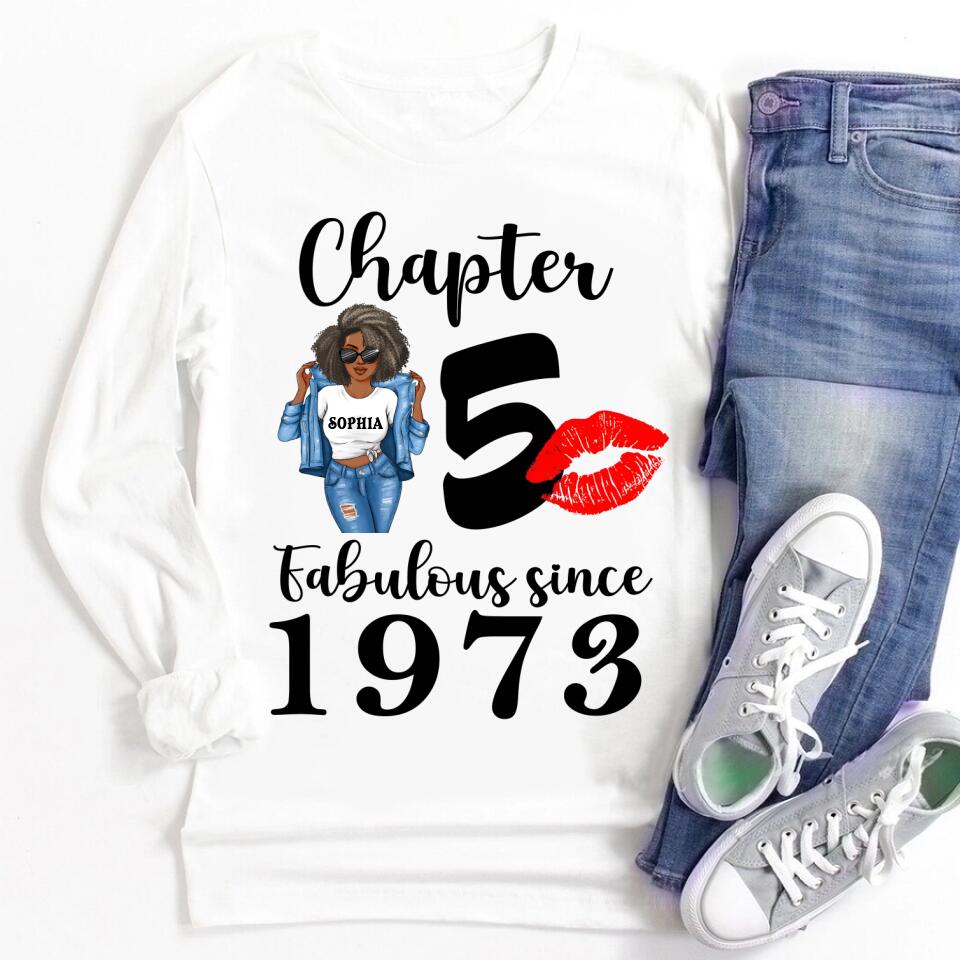 50th birthday shirts for her, Personalised 50th birthday gifts, 1973 t shirt, 50 and fabulous shirt, 50th birthday shirt ideas, gift ideas 50th birthday woman