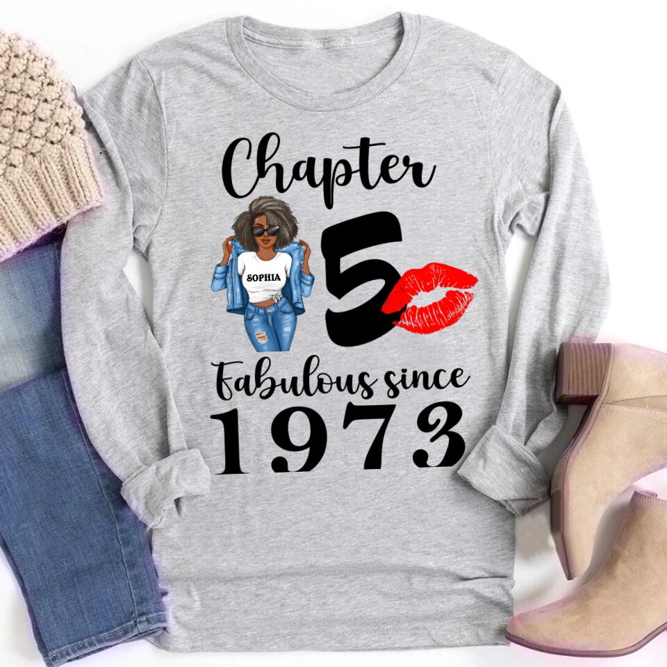 50th birthday shirts for her, Personalised 50th birthday gifts, 1973 t shirt, 50 and fabulous shirt, 50th birthday shirt ideas, gift ideas 50th birthday woman
