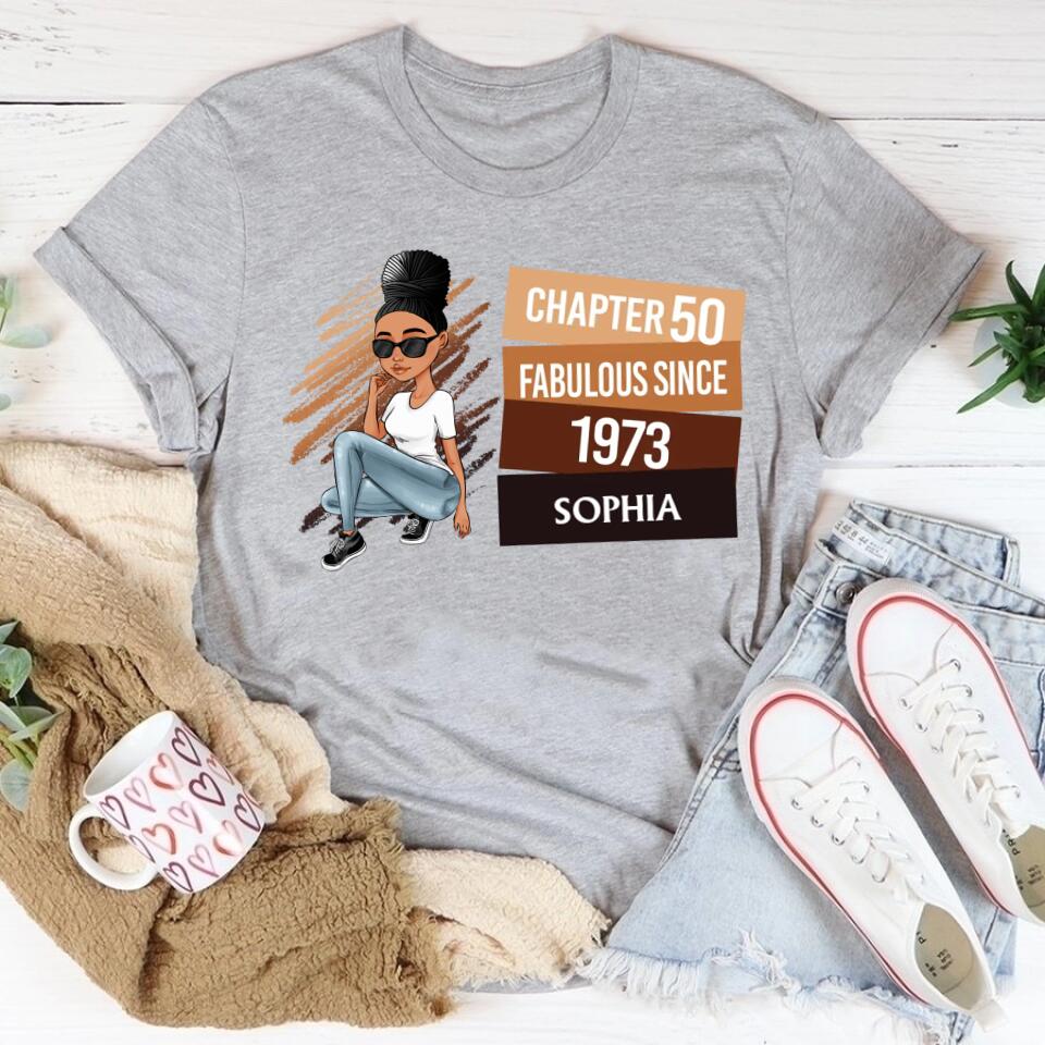 50th birthday shirts for her, Personalised 50th birthday gifts, 1973 t shirt, 50 and fabulous shirt, 50th birthday shirt ideas, gift ideas 50th birthday woman