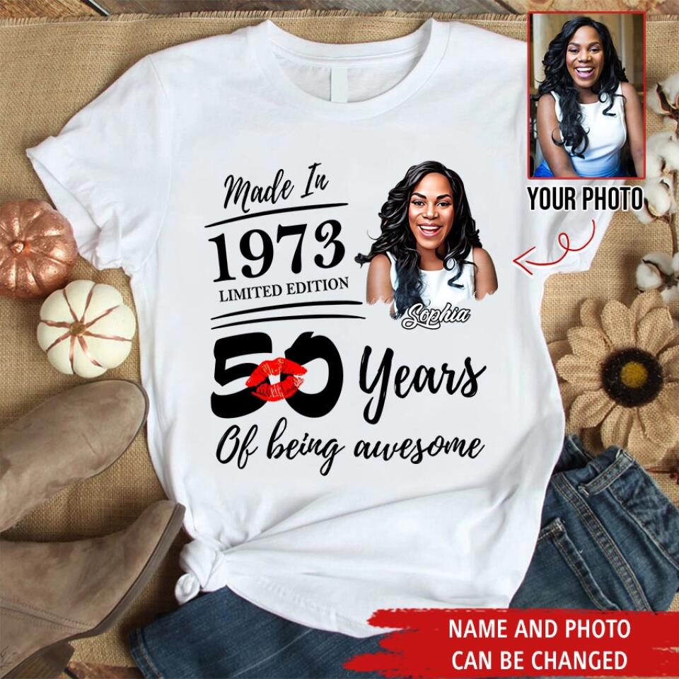 50th Birthday Shirts, Custom Birthday Shirts, Turning 50 Shirt, Gifts For Women Turning 50, 50 And Fabulous Shirt, 1973 Shirt