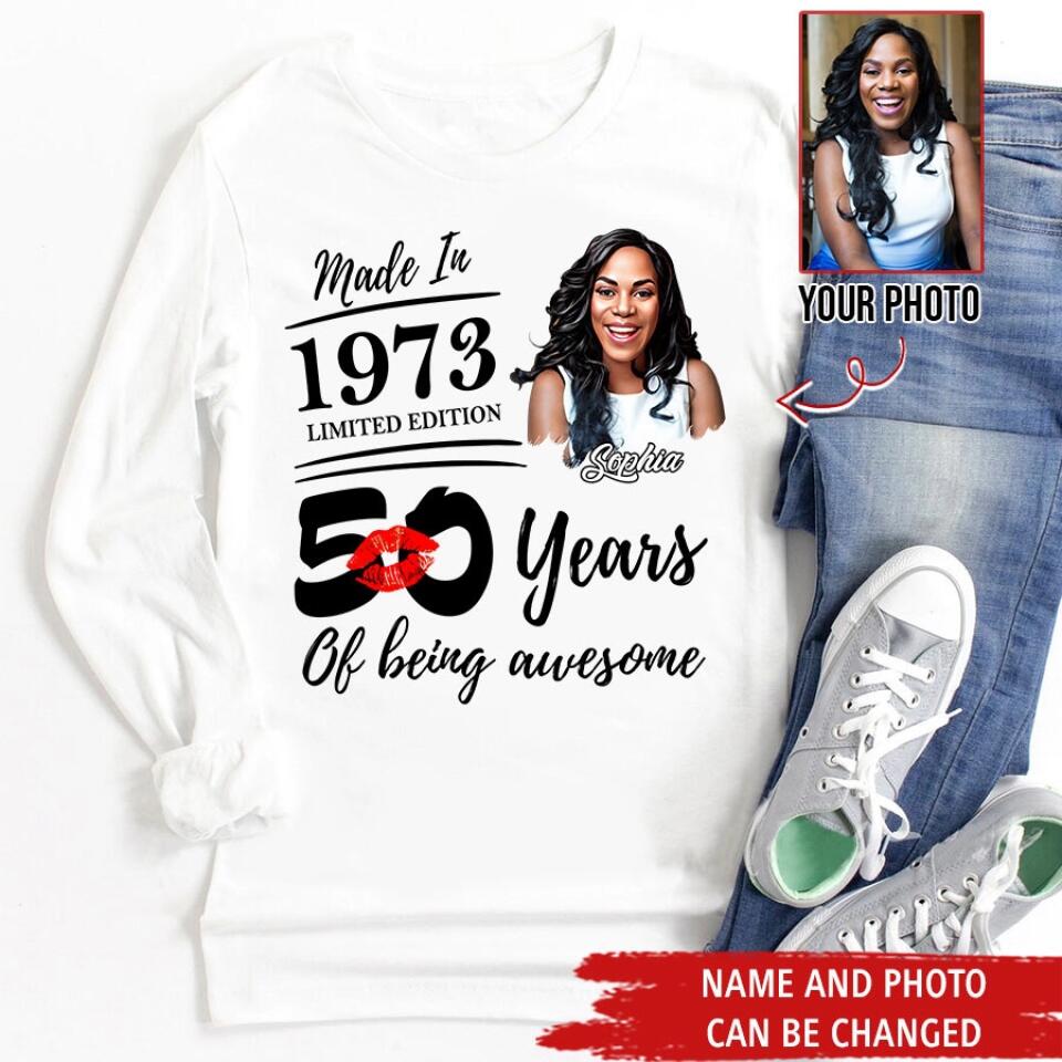 50th Birthday Shirts, Custom Birthday Shirts, Turning 50 Shirt, Gifts For Women Turning 50, 50 And Fabulous Shirt, 1973 Shirt