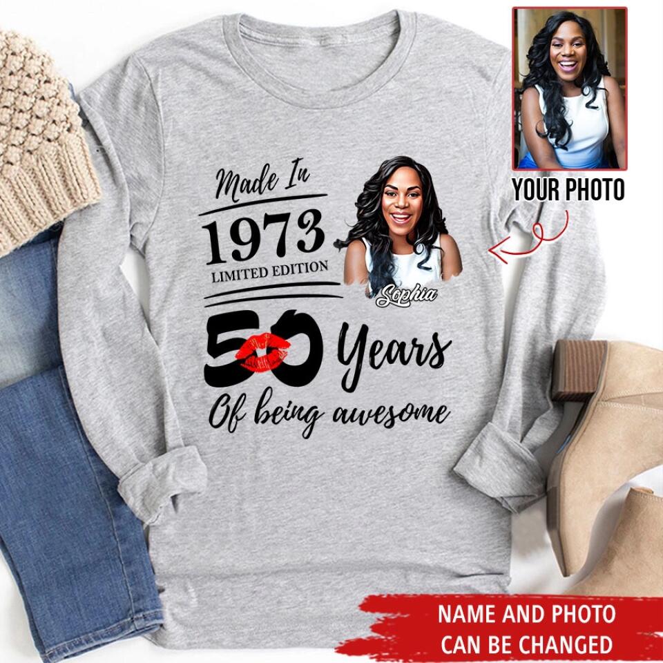 50th Birthday Shirts, Custom Birthday Shirts, Turning 50 Shirt, Gifts For Women Turning 50, 50 And Fabulous Shirt, 1973 Shirt