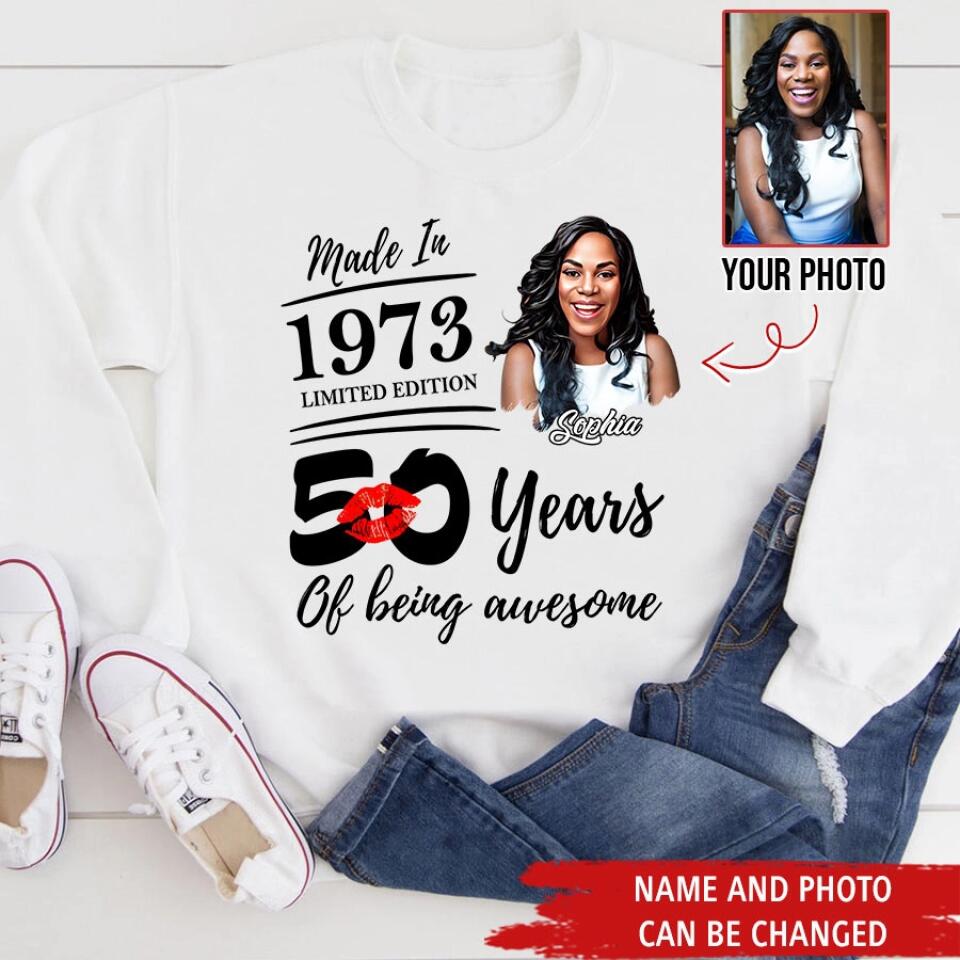 50th Birthday Shirts, Custom Birthday Shirts, Turning 50 Shirt, Gifts For Women Turning 50, 50 And Fabulous Shirt, 1973 Shirt