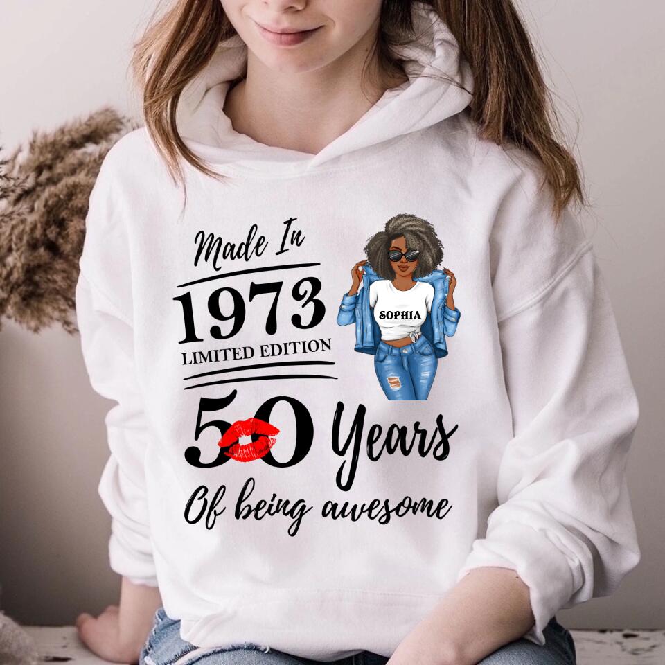 50th Birthday Shirts, Custom Birthday Shirts, Turning 50 Shirt, Gifts For Women Turning 50, 50 And Fabulous Shirt, 1973 Shirt