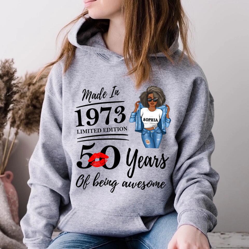 50th Birthday Shirts, Custom Birthday Shirts, Turning 50 Shirt, Gifts For Women Turning 50, 50 And Fabulous Shirt, 1973 Shirt