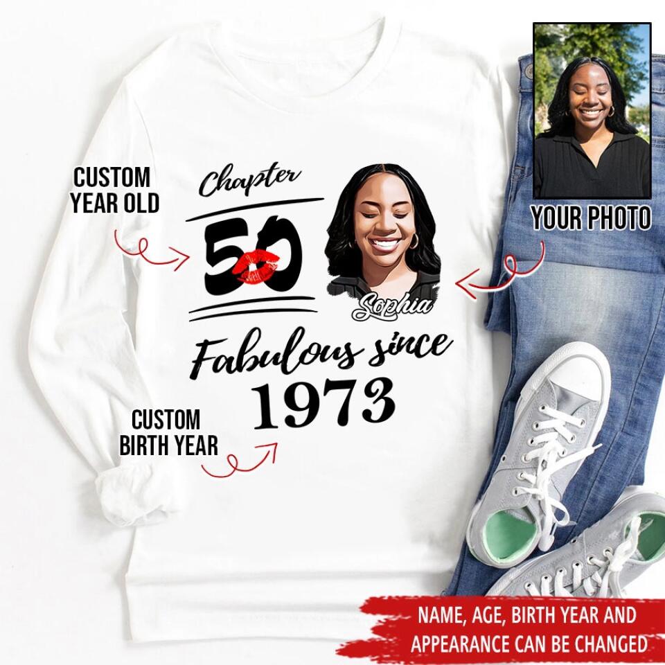 50th Birthday Shirts, Custom Birthday Shirts, Turning 50 Shirt, Gifts For Women Turning 50, 50 And Fabulous Shirt, 1973 Shirt, 50th Birthday Shirts For Her