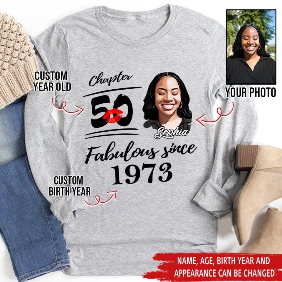 50th Birthday Shirts, Custom Birthday Shirts, Turning 50 Shirt, Gifts For Women Turning 50, 50 And Fabulous Shirt, 1973 Shirt, 50th Birthday Shirts For Her