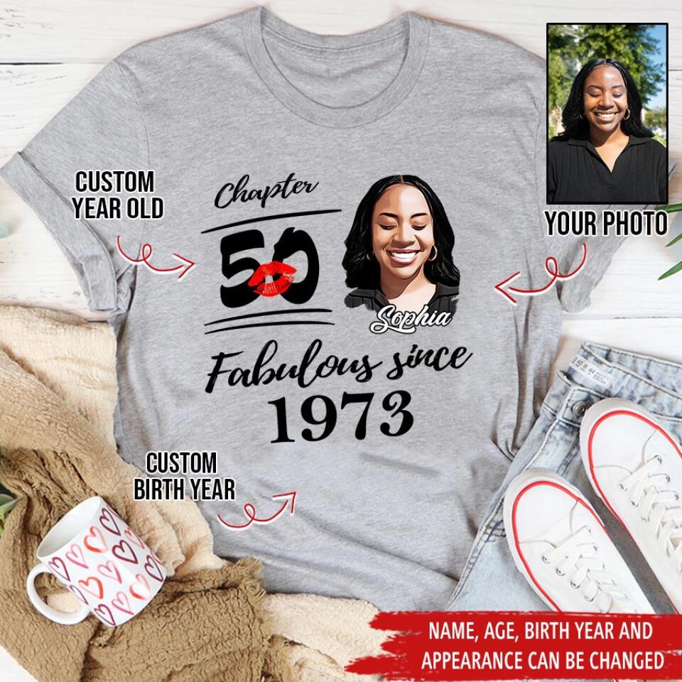 50th Birthday Shirts, Custom Birthday Shirts, Turning 50 Shirt, Gifts For Women Turning 50, 50 And Fabulous Shirt, 1973 Shirt, 50th Birthday Shirts For Her