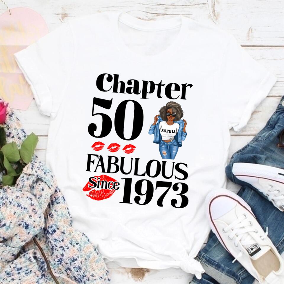 50th Birthday Shirts, Custom Birthday Shirts, Turning 50 Shirt, Gifts For Women Turning 50, 50 And Fabulous Shirt, 1973 Shirt, 50th Birthday Shirts For Her