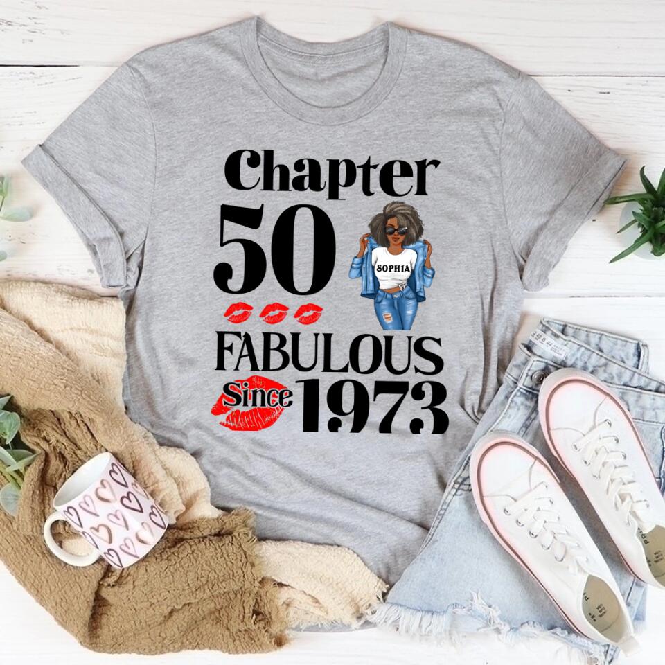 50th Birthday Shirts, Custom Birthday Shirts, Turning 50 Shirt, Gifts For Women Turning 50, 50 And Fabulous Shirt, 1973 Shirt, 50th Birthday Shirts For Her