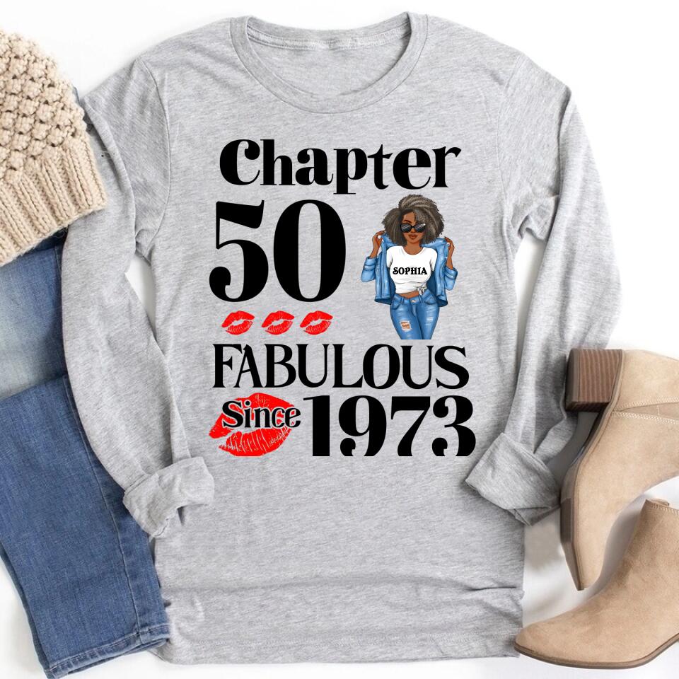50th Birthday Shirts, Custom Birthday Shirts, Turning 50 Shirt, Gifts For Women Turning 50, 50 And Fabulous Shirt, 1973 Shirt, 50th Birthday Shirts For Her