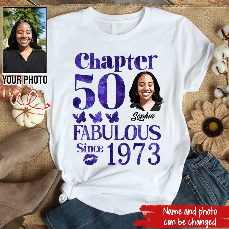 50th Birthday Shirts, Custom Birthday Shirts, Turning 50 Shirt, Gifts For Women Turning 50, 50 And Fabulous Shirt, 1975 Shirt, 50th Birthday Shirts For Her