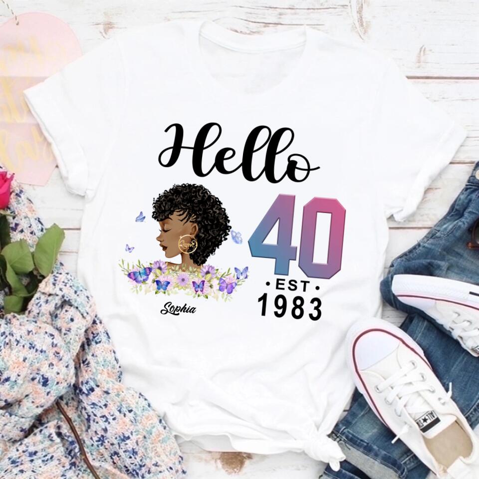 Chapter 40, Fabulous Since 1983 40th Birthday Unique T Shirt For Woman, Custom Birthday Shirt, Her Gifts For 40 Years Old , Turning 40 Birthday Cotton Shirt