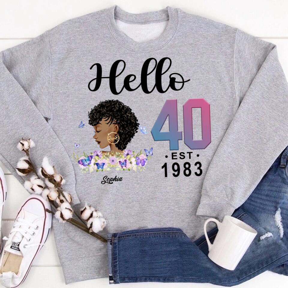 Chapter 40, Fabulous Since 1983 40th Birthday Unique T Shirt For Woman, Custom Birthday Shirt, Her Gifts For 40 Years Old , Turning 40 Birthday Cotton Shirt