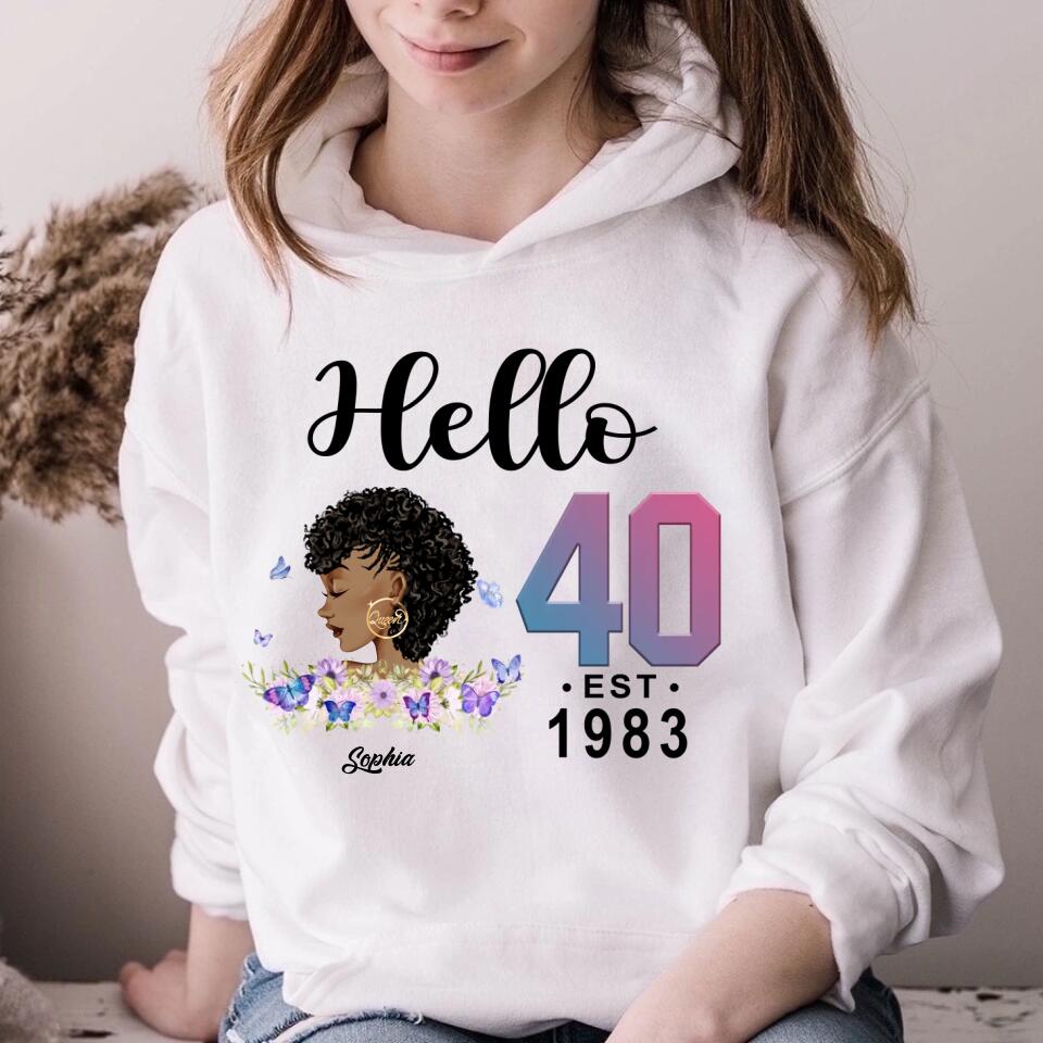 Chapter 40, Fabulous Since 1983 40th Birthday Unique T Shirt For Woman, Custom Birthday Shirt, Her Gifts For 40 Years Old , Turning 40 Birthday Cotton Shirt