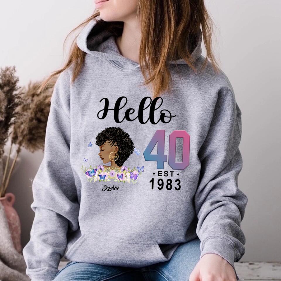 Chapter 40, Fabulous Since 1983 40th Birthday Unique T Shirt For Woman, Custom Birthday Shirt, Her Gifts For 40 Years Old , Turning 40 Birthday Cotton Shirt