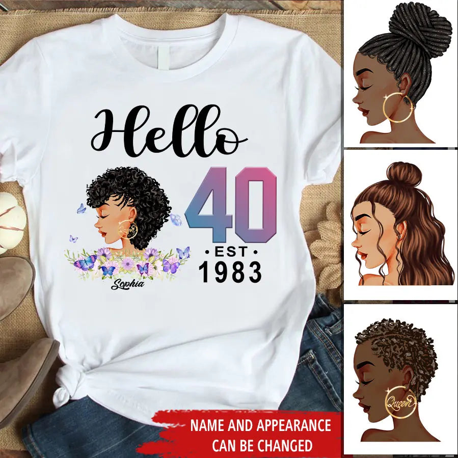 Chapter 40, Fabulous Since 1983 40th Birthday Unique T Shirt For Woman, Custom Birthday Shirt, Her Gifts For 40 Years Old , Turning 40 Birthday Cotton Shirt
