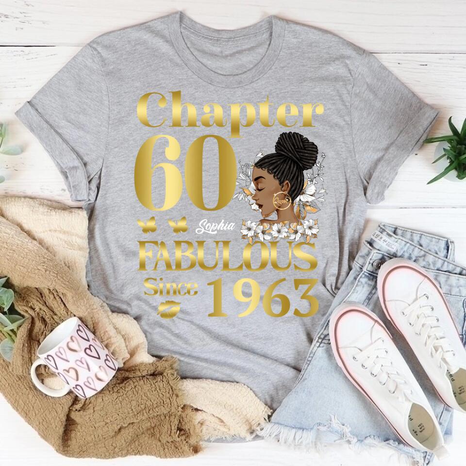 60th Birthday Shirts, Custom Birthday Shirts, Turning 60 Shirt, Gifts For Women Turning 60, 60 And Fabulous Shirt, 1963 Shirt, 60th Birthday Shirts For Her
