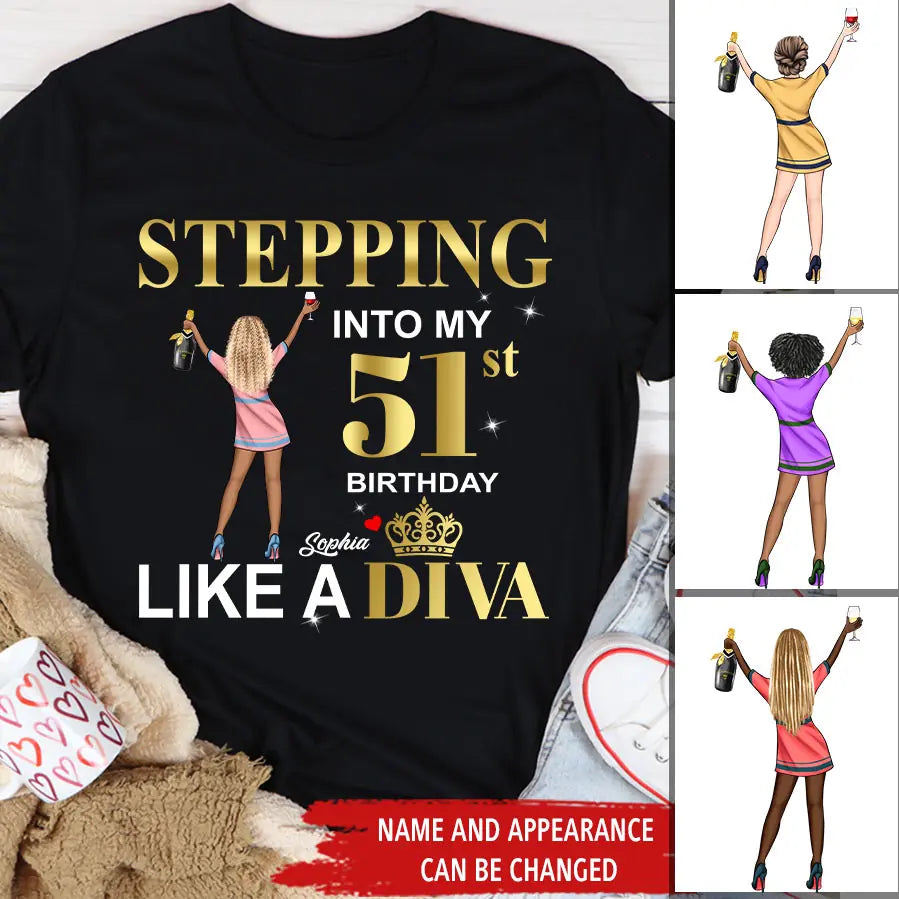 51st Birthday Shirts, Custom Birthday Shirts, Turning 51 Shirt, Gifts For Women Turning 51, 51 And Fabulous Shirt, 1972 Shirt, 51st Birthday Shirts For Her