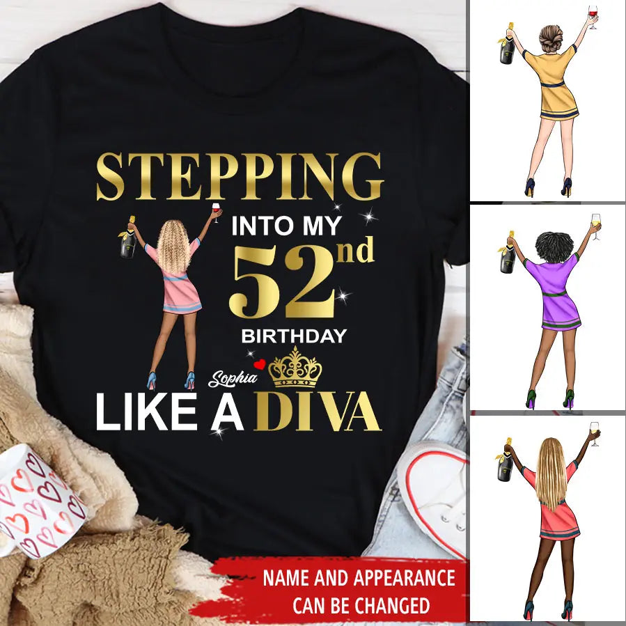 52nd Birthday Shirts, Custom Birthday Shirts, Turning 52 Shirt, Gifts For Women Turning 52, 52 And Fabulous Shirt, 1971 Shirt, 52ndBirthday Shirts For Her