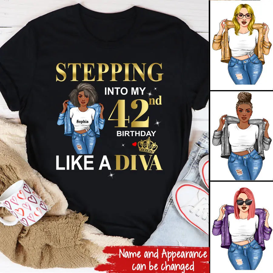 42nd Birthday Shirts, Custom Birthday Shirts, Turning 42 Shirt, Gifts For Women Turning 42, 42 And Fabulous Shirt, 1981 Shirt, 42nd Birthday Shirts For Her