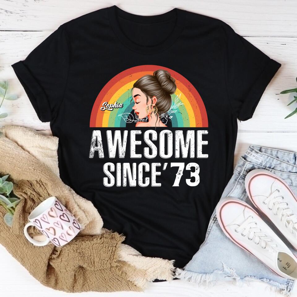 50th Birthday Shirts, Custom Birthday Shirts, Turning 50 Shirt, Gifts For Women Turning 50, 50 And Fabulous Shirt, 1973 Shirt