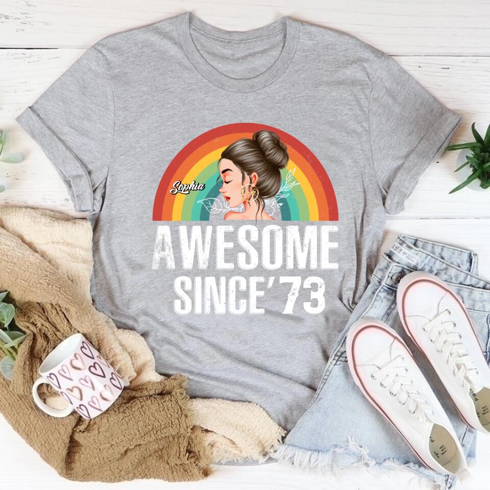 50th Birthday Shirts, Custom Birthday Shirts, Turning 50 Shirt, Gifts For Women Turning 50, 50 And Fabulous Shirt, 1973 Shirt