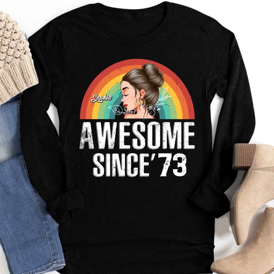 50th Birthday Shirts, Custom Birthday Shirts, Turning 50 Shirt, Gifts For Women Turning 50, 50 And Fabulous Shirt, 1973 Shirt