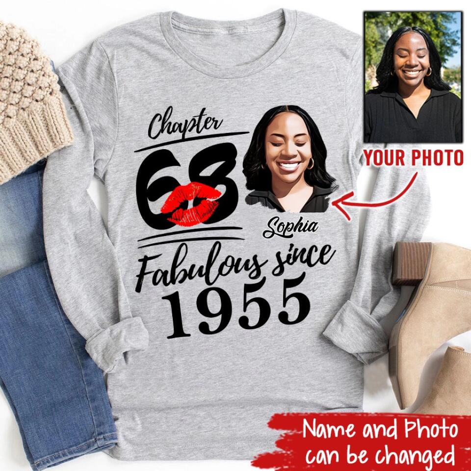 68th Birthday Shirts, Custom Birthday Shirts, Turning 68 Shirt, Gifts For Women Turning 68, 68 And Fabulous Shirt, 1955 Shirt, 68th Birthday Shirts For Her