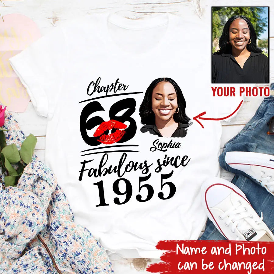 68th Birthday Shirts, Custom Birthday Shirts, Turning 68 Shirt, Gifts For Women Turning 68, 68 And Fabulous Shirt, 1955 Shirt, 68th Birthday Shirts For Her