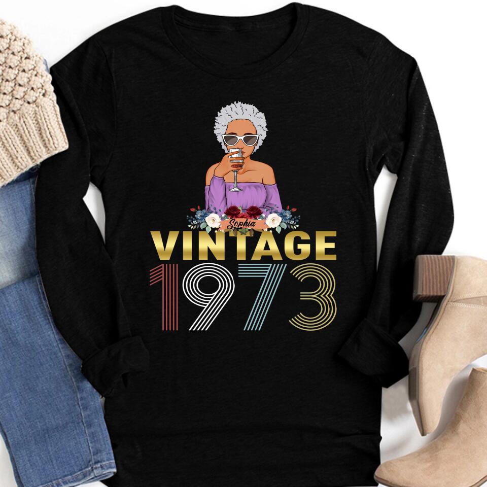 Custom Birthday Shirts, Chapter 50, Fabulous Since 1973 50th Birthday Unique T Shirt For Woman, Her Gifts For 50 Years Old, Turning 50 Birthday Cotton Shirt