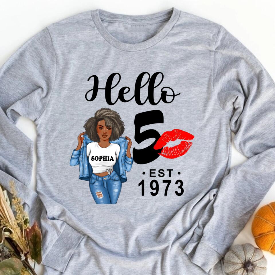 50th Birthday Shirts, Custom Birthday Shirts, Turning 50 Shirt, Gifts For Women Turning 50, 50 And Fabulous Shirt, 1973 Shirt, 50th Birthday Shirts For Her