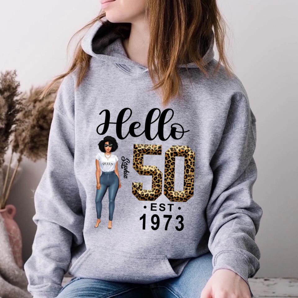 Chapter 50, Fabulous Since 1973 50th Birthday Unique T Shirt For Woman, Custom Birthday Shirt, Her Gifts For 50 Years Old , Turning 50 Birthday Cotton Shirt