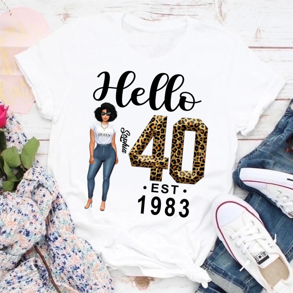 Chapter 40, Fabulous Since 1983 40th Birthday Unique T Shirt For Woman, Custom Birthday Shirt, Her Gifts For 40 Years Old , Turning 40 Birthday Cotton Shirt