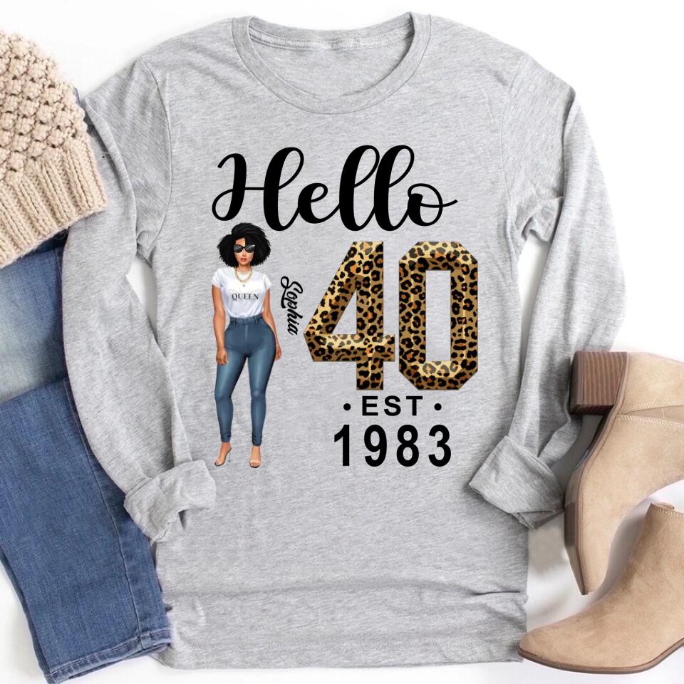 Chapter 40, Fabulous Since 1983 40th Birthday Unique T Shirt For Woman, Custom Birthday Shirt, Her Gifts For 40 Years Old , Turning 40 Birthday Cotton Shirt