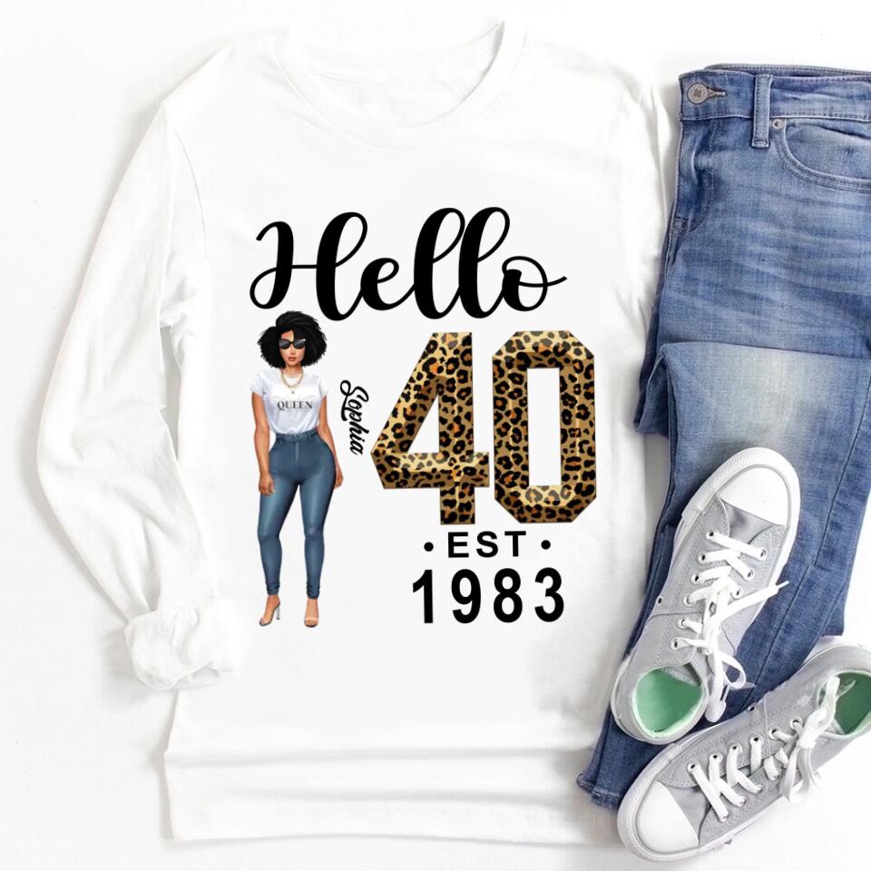 Chapter 40, Fabulous Since 1983 40th Birthday Unique T Shirt For Woman, Custom Birthday Shirt, Her Gifts For 40 Years Old , Turning 40 Birthday Cotton Shirt