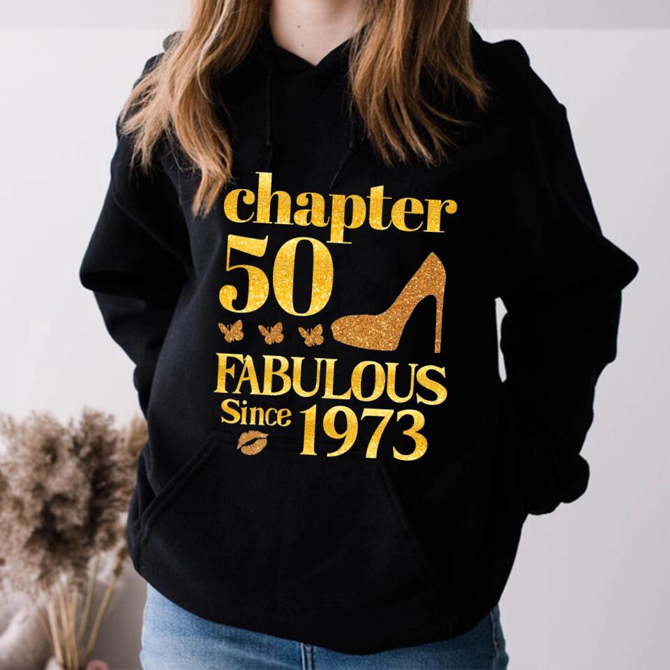 50th Birthday Shirts For Her, Personalised 50th Birthday Gifts, 1973 T Shirt, 50 and Fabulous Shirt, Custom Birthday Shirt
