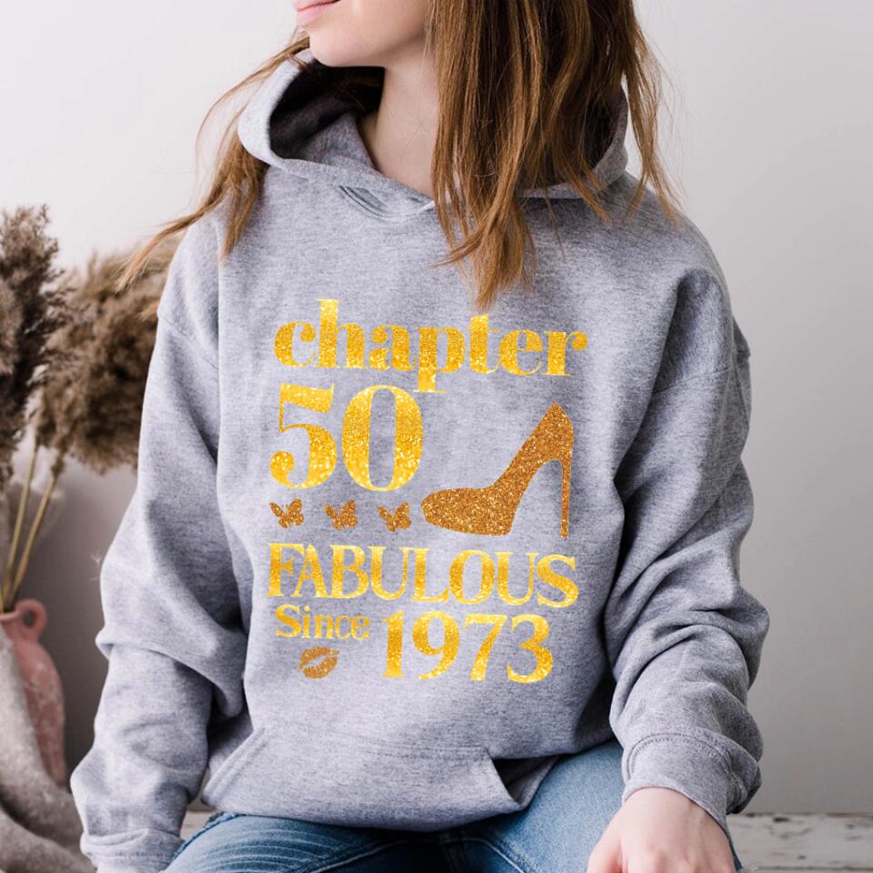 50th Birthday Shirts For Her, Personalised 50th Birthday Gifts, 1973 T Shirt, 50 and Fabulous Shirt, Custom Birthday Shirt