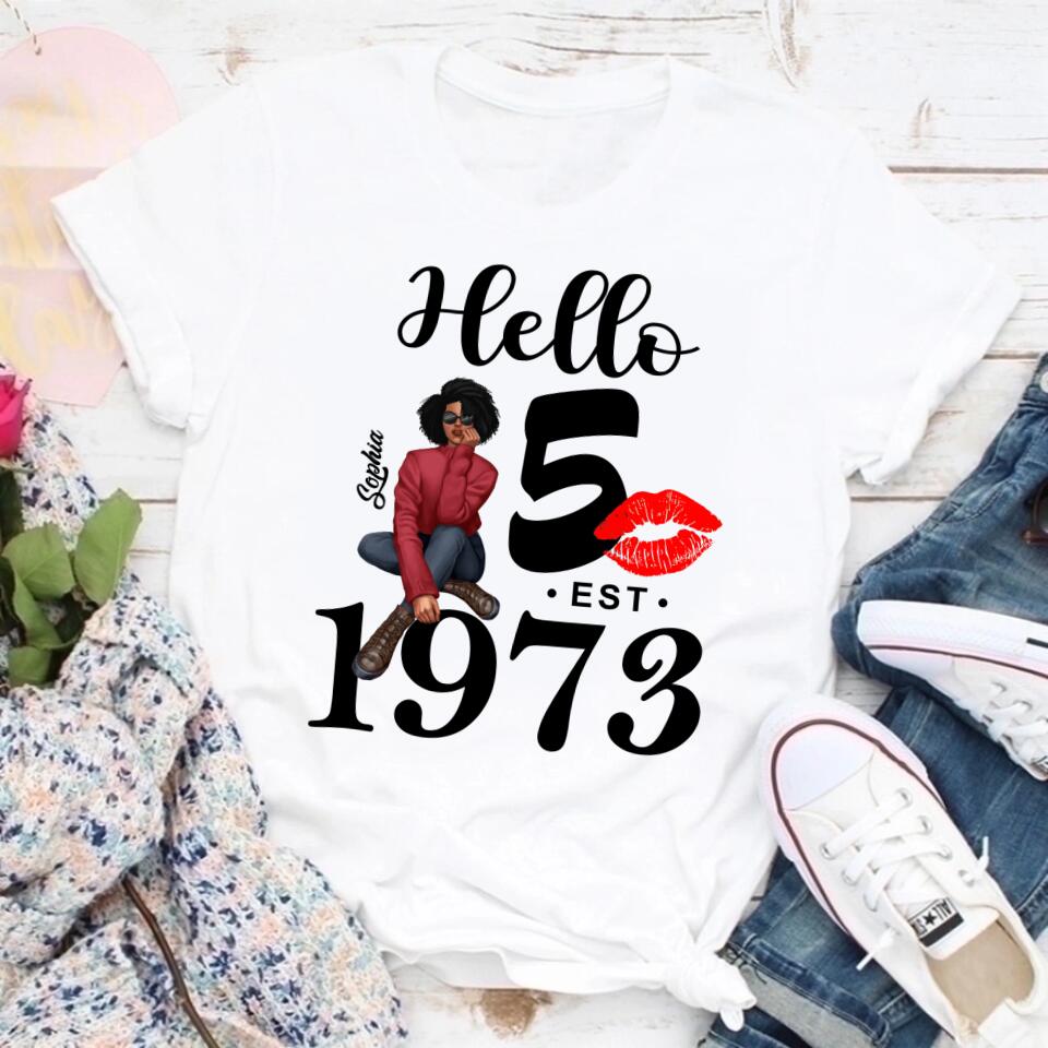 50th Birthday Shirts, Custom Birthday Shirts, Turning 50 Shirt, Gifts For Women Turning 50, 50 And Fabulous Shirt, 1973 Shirt, 50th Birthday Shirts For Her