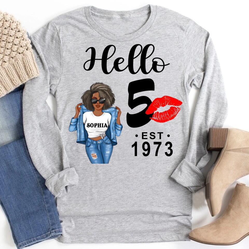 50th Birthday Shirts, Custom Birthday Shirts, Turning 50 Shirt, Gifts For Women Turning 50, 50 And Fabulous Shirt, 1973 Shirt, 50th Birthday Shirts For Her