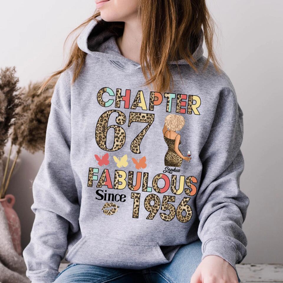 Chapter 67, Fabulous Since 1956 67th Birthday Unique T Shirt For Woman, Custom Birthday Shirt, Her Gifts For 67 Years Old , Turning 67 Birthday Cotton Shirt