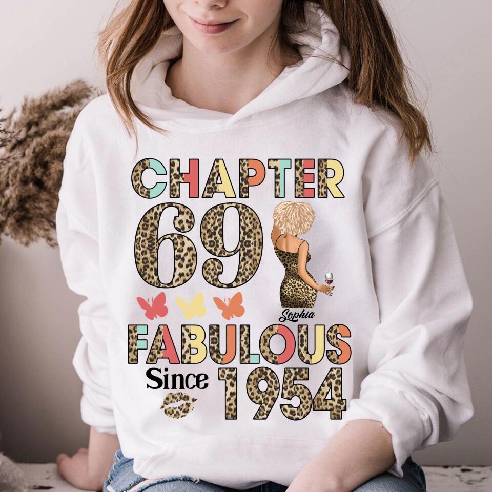 Chapter 69, Fabulous Since 1954 69th Birthday Unique T Shirt For Woman, Custom Birthday Shirt, Her Gifts For 69 Years Old , Turning 69 Birthday Cotton Shirt