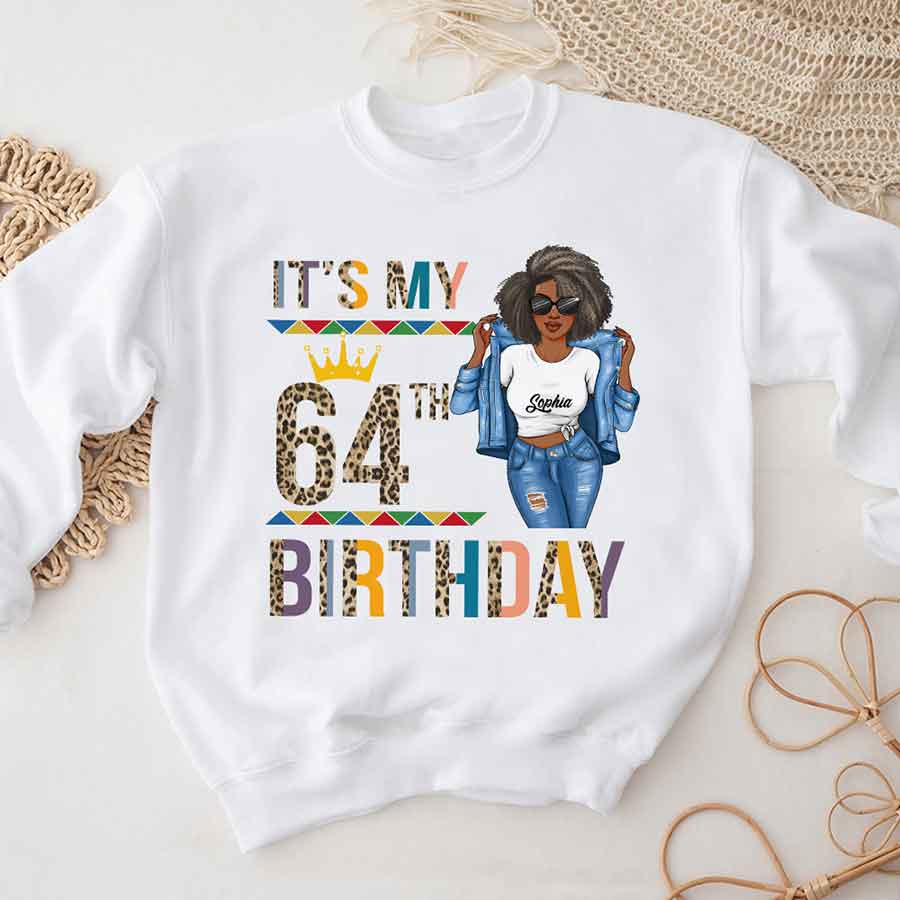 Personalized 64th Birthday Shirts, Custom Birthday Shirts, Turning 64 Shirt For Women, Turning 64 And Fabulous Shirt, Best Gifts For Women Turning 64-YPT-HCT