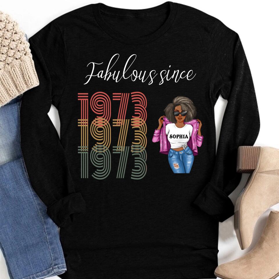 50th Birthday Shirts, Custom Birthday Shirts, Turning 50 Shirt, Gifts For Women Turning 50, 50 And Fabulous Shirt, 1973 Shirt, 50th Birthday Shirts For Her